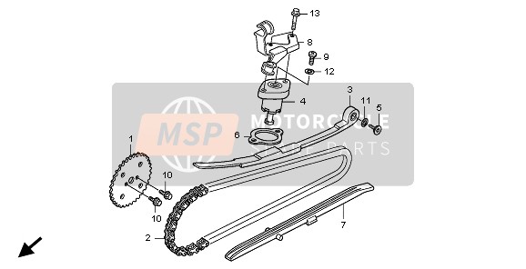 Honda SH150S 2011 CAM CHAIN & TENSIONER for a 2011 Honda SH150S